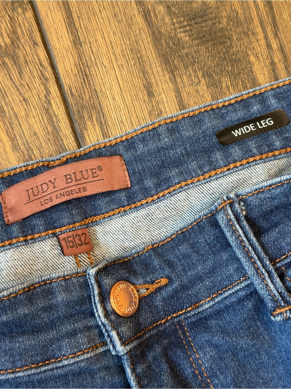 Judy Blue Wide Leg Jeans Size 15/32 dark wash High Rise EUC